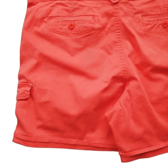Gloria Vanderbilt High Waisted Orange Cargo Style  Shorts 18 - Picture 7 of 10